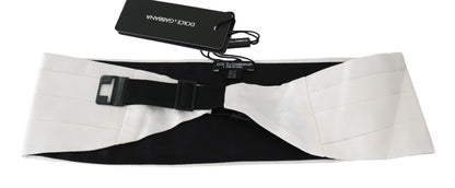  - Elegant White Silk Cummerbund