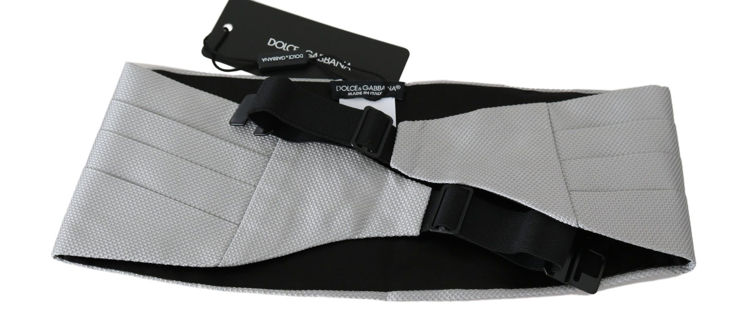  - Elegant Silk Gray Cummerbund