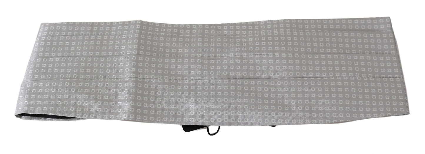  - Elegant Gray Silk Cummerbund