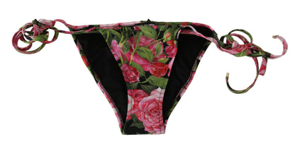  - Elegant Rose Pattern Bikini Bottom