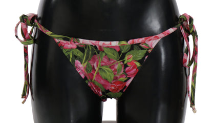  - Elegant Rose Pattern Bikini Bottom