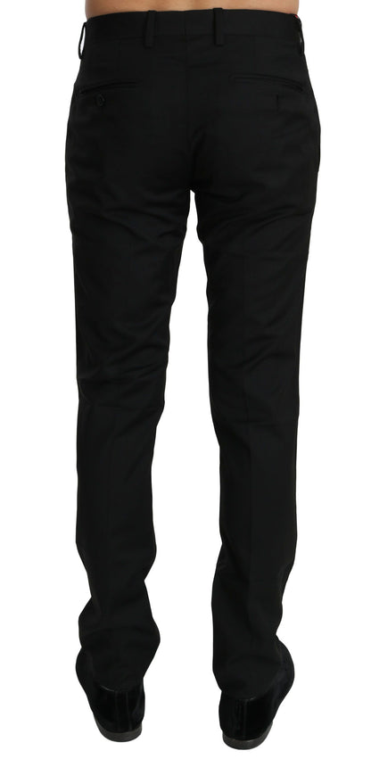  - Elegant Black Wool Dress Pants