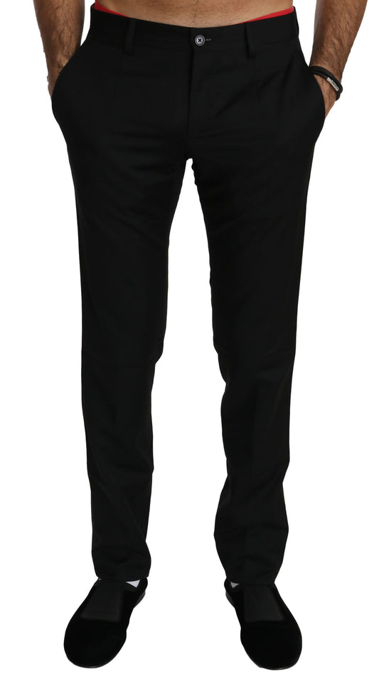  - Elegant Black Wool Dress Pants