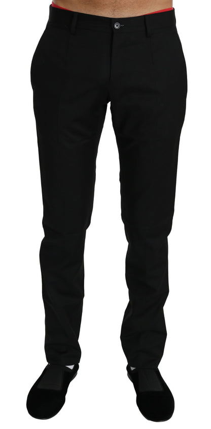  - Elegant Black Wool Dress Pants