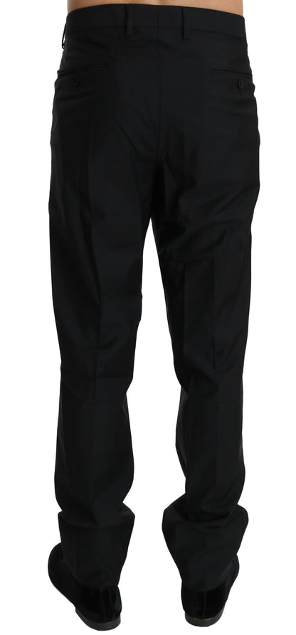  - Elegant Black Virgin Wool Dress Pants