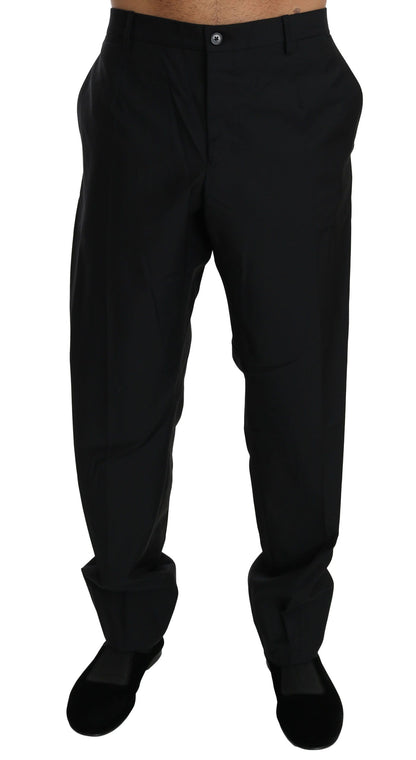  - Elegant Black Virgin Wool Dress Pants