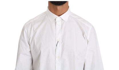  - Elegant White Cotton Gold Fit Shirt