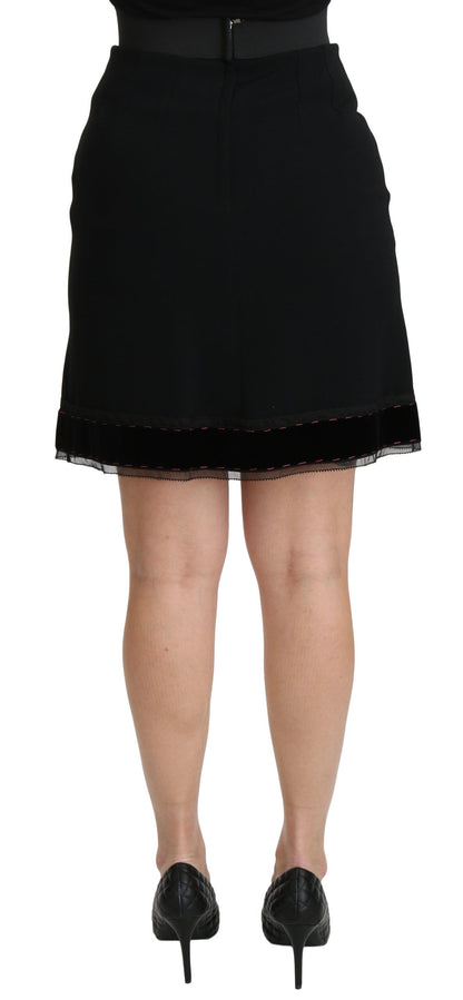  - Elegant High-Waist Black Skirt