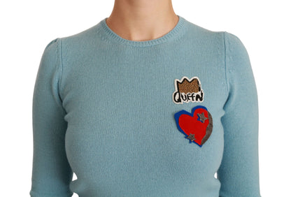  - Queen Heart Beaded Wool Sweater