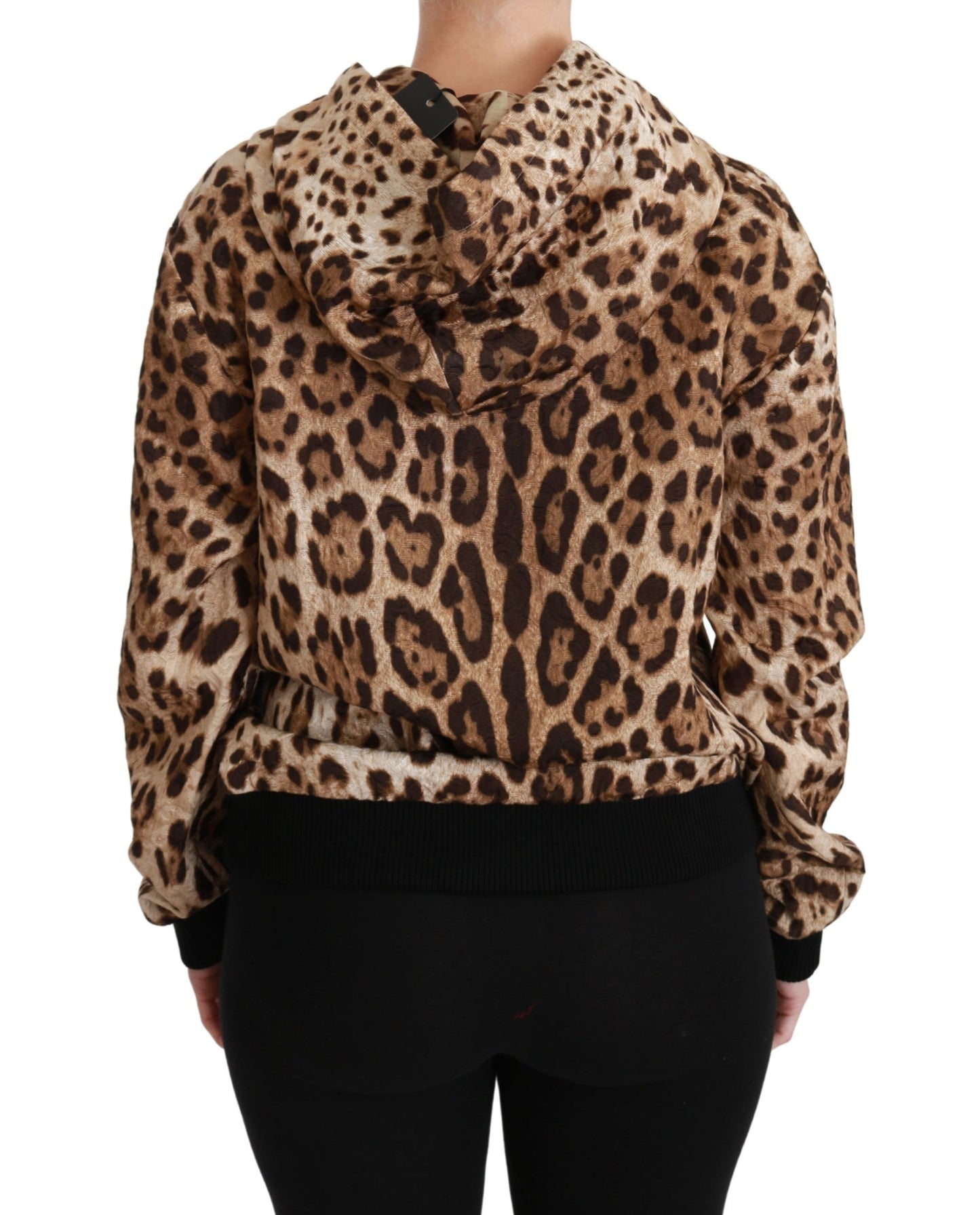  - Elegant Leopard Print Hooded Sweater