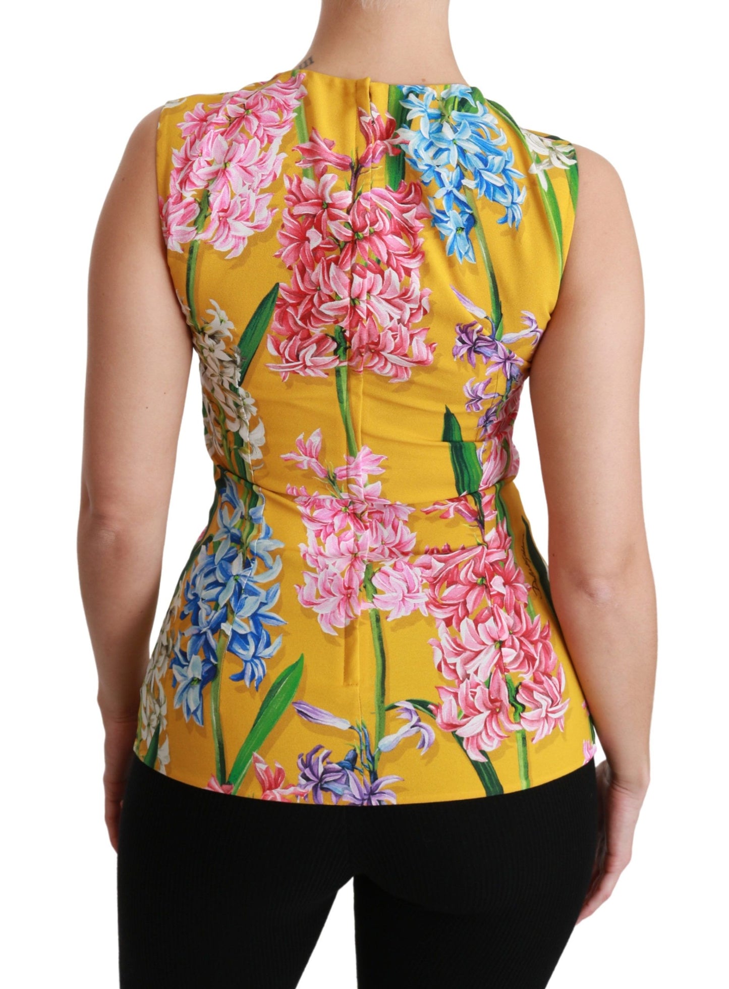  - Sunshine Floral Crewneck Sleeveless Blouse