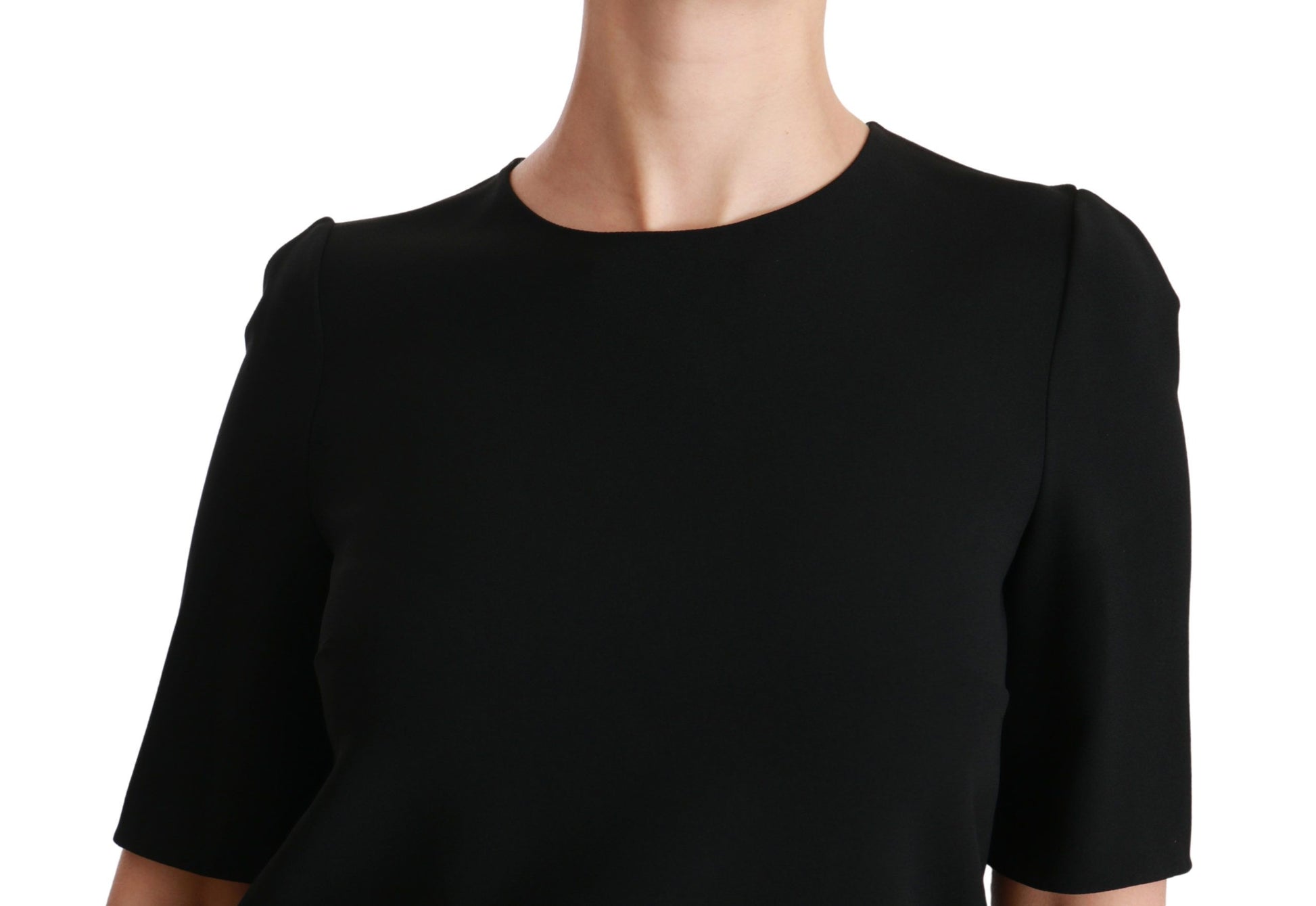 Elegant Black Stretch Blouse Top