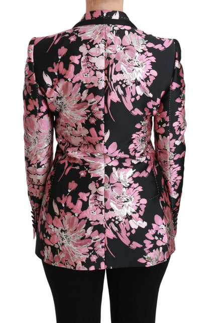  - Elegant Floral Jacquard Blazer