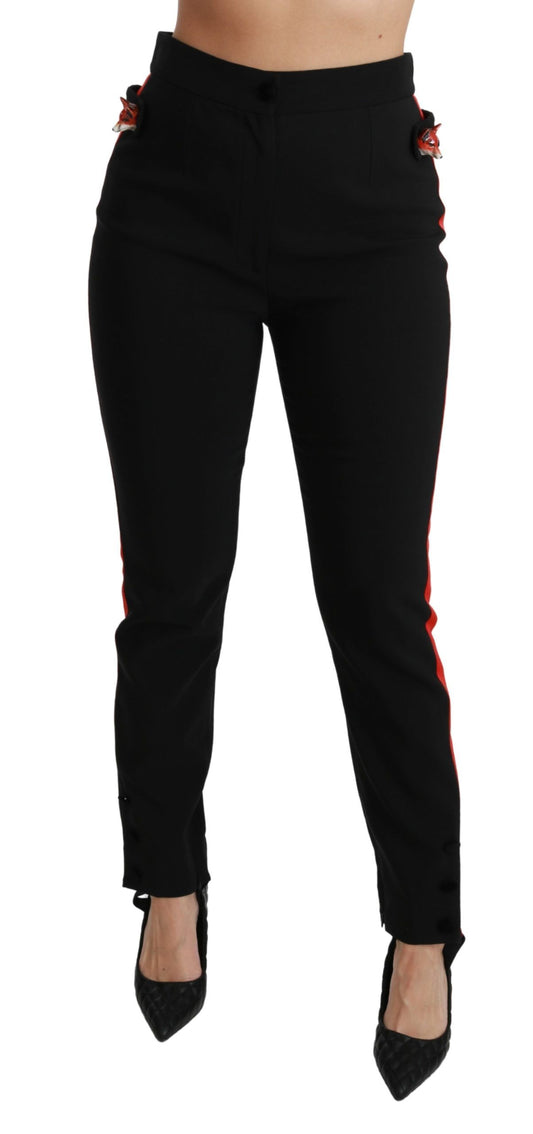  - Chic High Waist Skinny Pants in Black