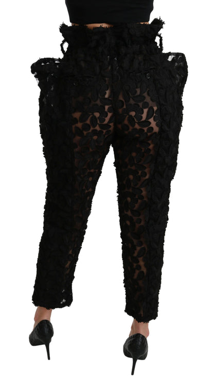  - Chic Tapered High Waist Lace Pants