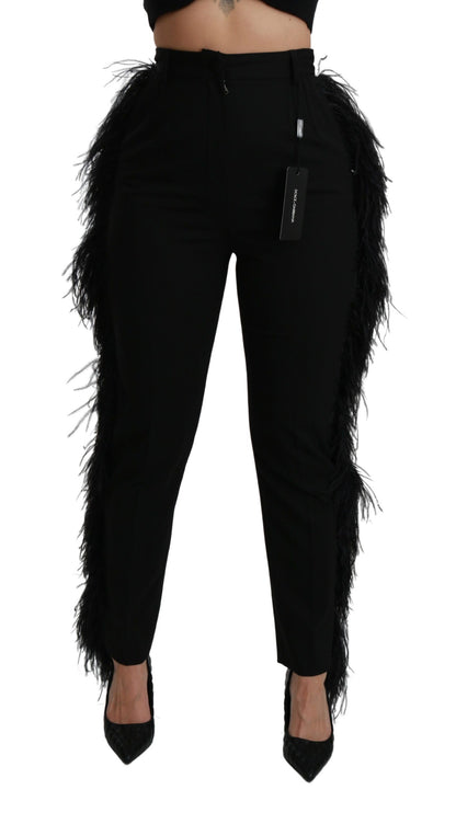  - Elegant High Waist Wool Blend Pants
