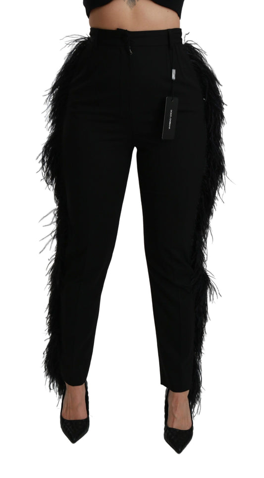  - Elegant High Waist Wool Blend Pants