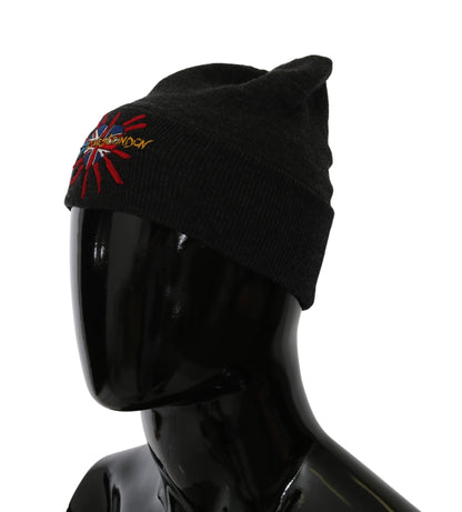  - Chic Gray Beanie with Exclusive Embroidery