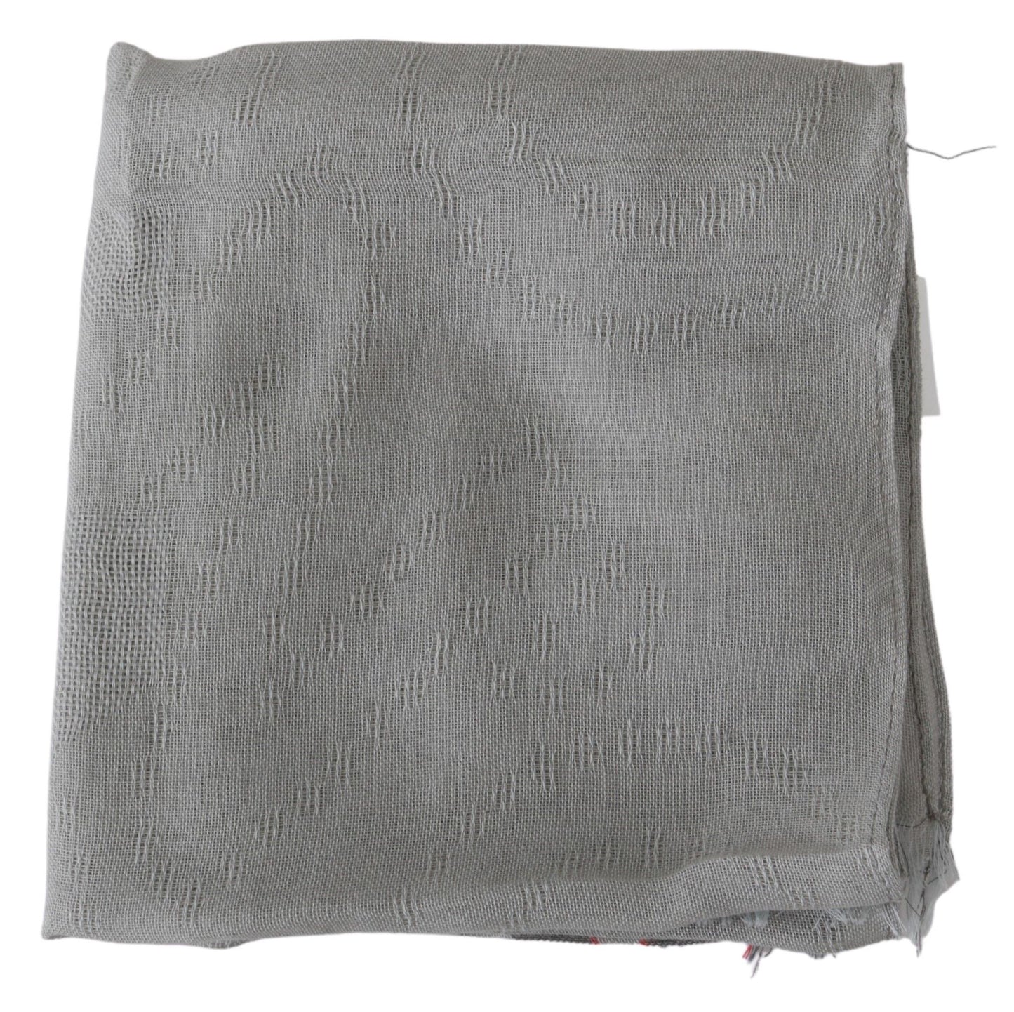  - Elegant Gray Cotton Men's Scarf