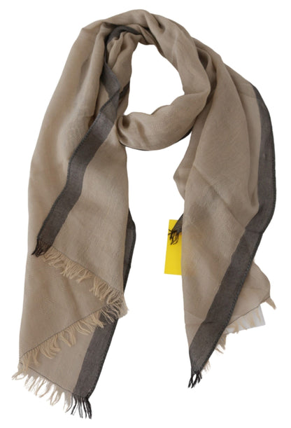  - Elegant Beige Cotton Scarf for Women