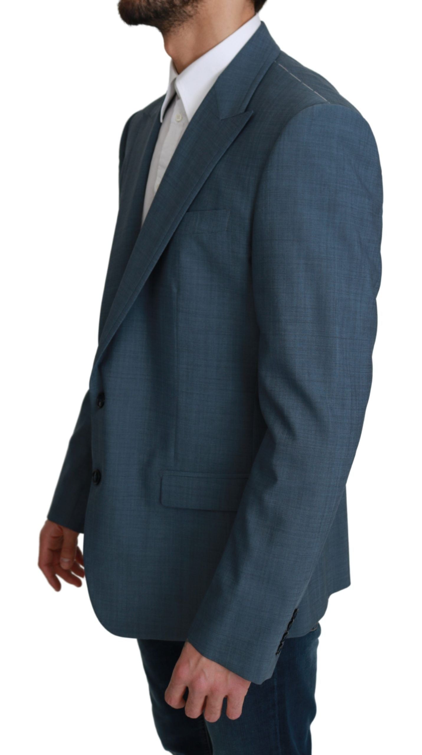  - Elegant Light Blue Slim Fit Blazer