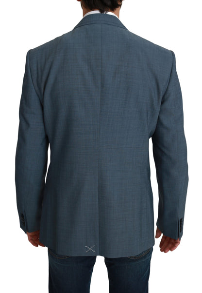  - Elegant Light Blue Slim Fit Blazer