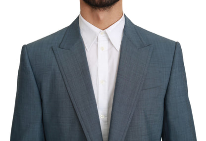  - Elegant Light Blue Slim Fit Blazer