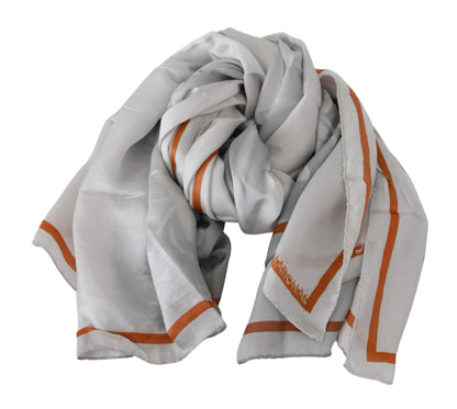  - Elegant Floral Printed Silk Scarf