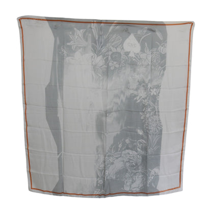  - Elegant Silk Floral Scarf