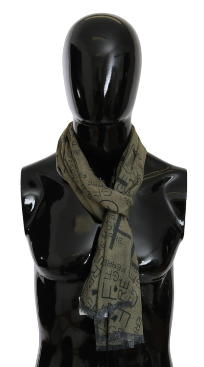 Elegant Patterned Wool-Blend Scarf - The Luxe Alliance