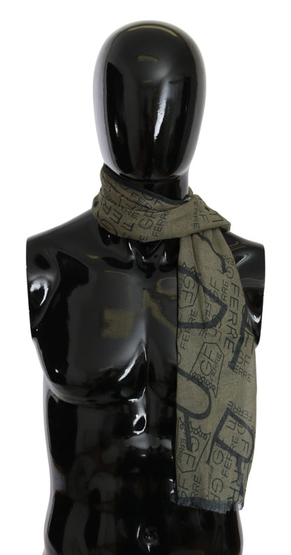 Elegant Patterned Wool-Blend Scarf - The Luxe Alliance