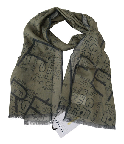 Elegant Patterned Wool-Blend Scarf - The Luxe Alliance