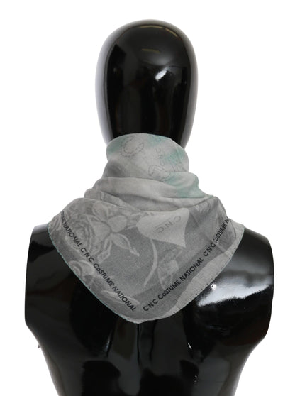 Elegant Gray Silk Scarf for Women - The Luxe Alliance