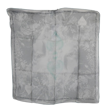 Elegant Gray Silk Scarf for Women - The Luxe Alliance