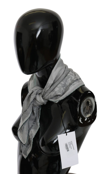 Elegant Gray Silk Scarf for Women - The Luxe Alliance