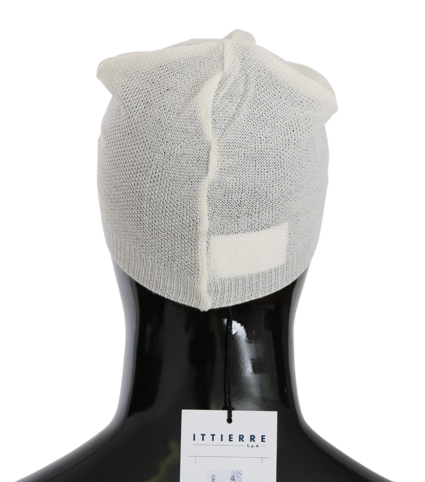 Elegant White Wool Blend Beanie Hat - The Luxe Alliance