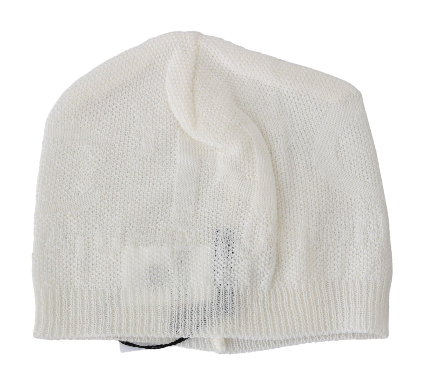 Elegant White Wool Blend Beanie Hat - The Luxe Alliance