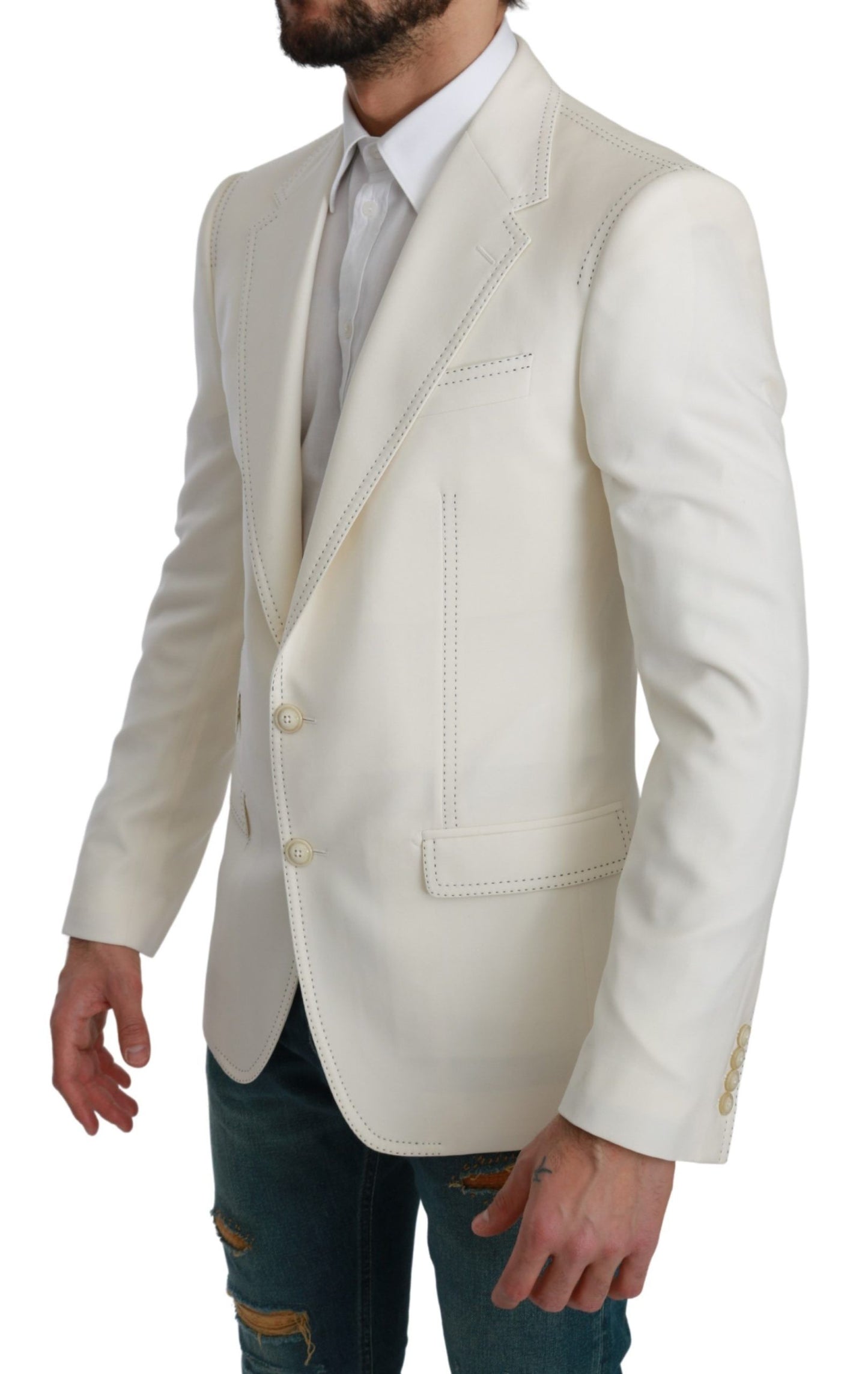  - Elegant Slim Fit Virgin Wool Blazer