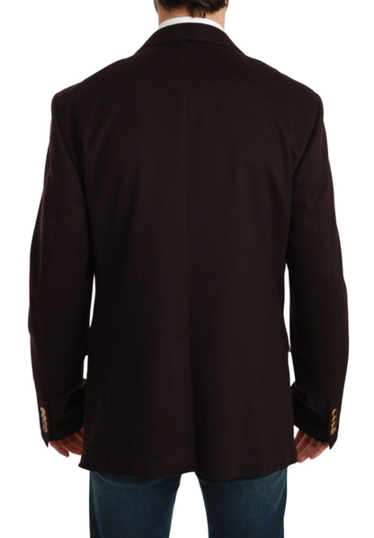  - Elegant Bordeaux Taormina Cashmere Blazer