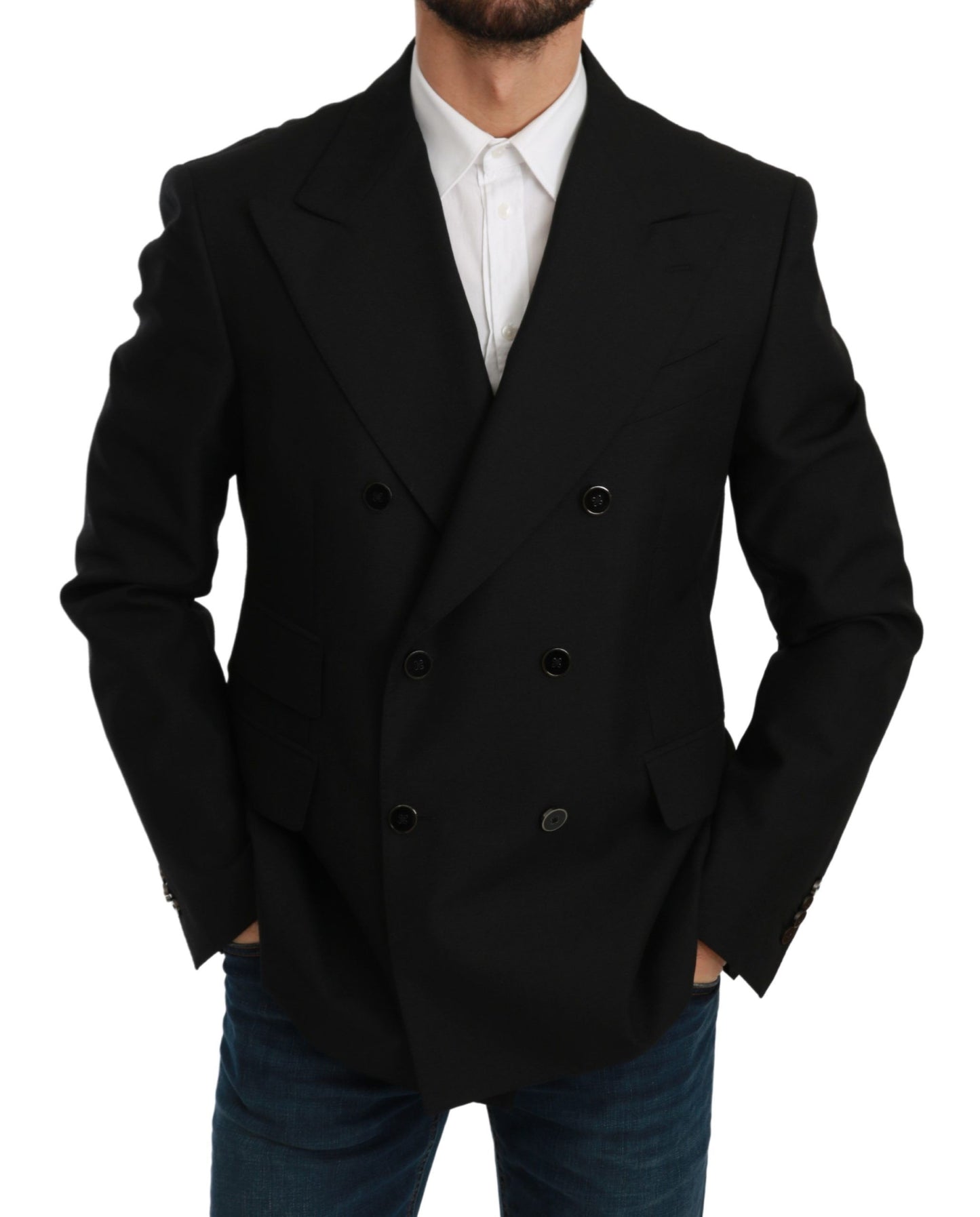  - Elegant Black Slim Fit Formal Blazer