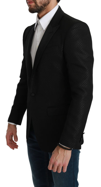  - Slim Fit Martini Black Blazer Jacket