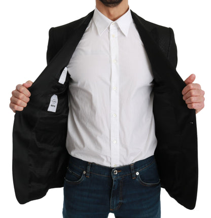  - Slim Fit Martini Black Blazer Jacket