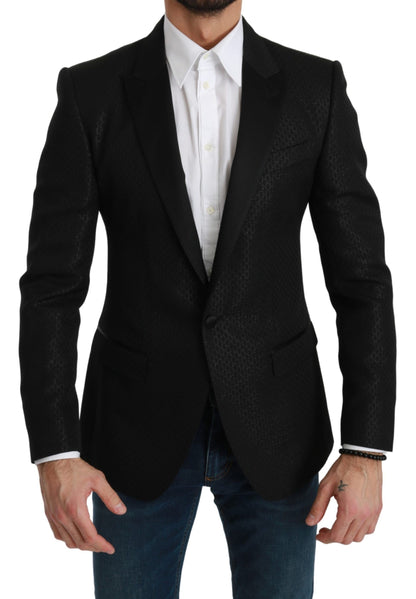  - Slim Fit Martini Black Blazer Jacket