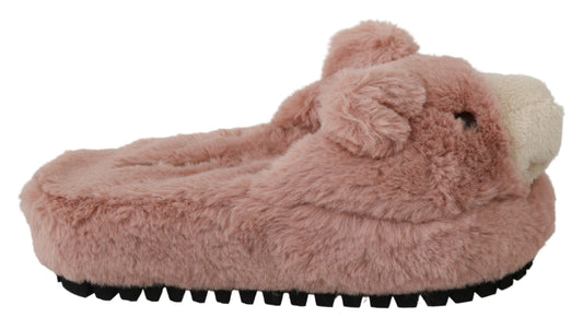  - Chic Pink Bear House Slippers by D&G