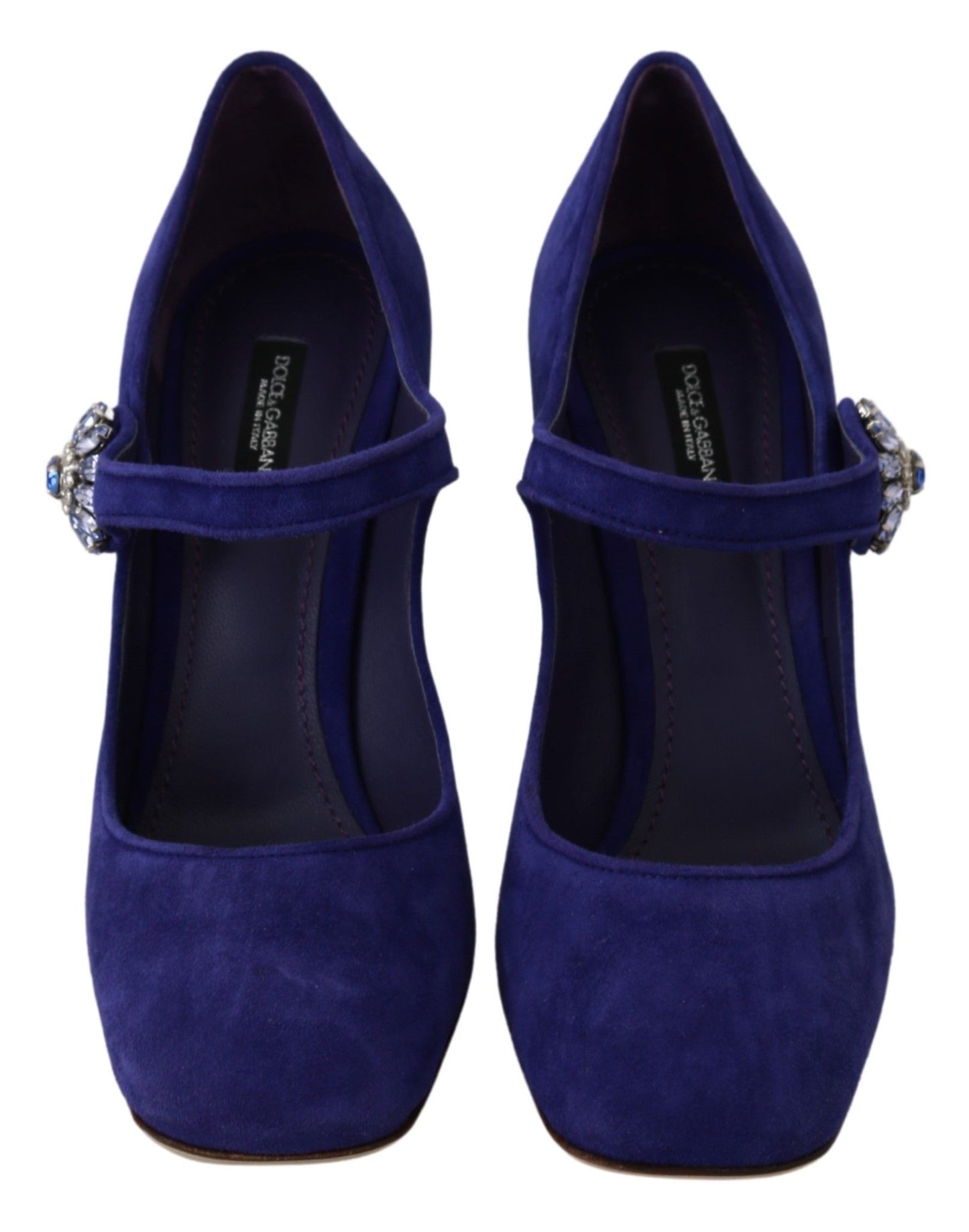  - Elegant Purple Suede Mary Janes Pumps