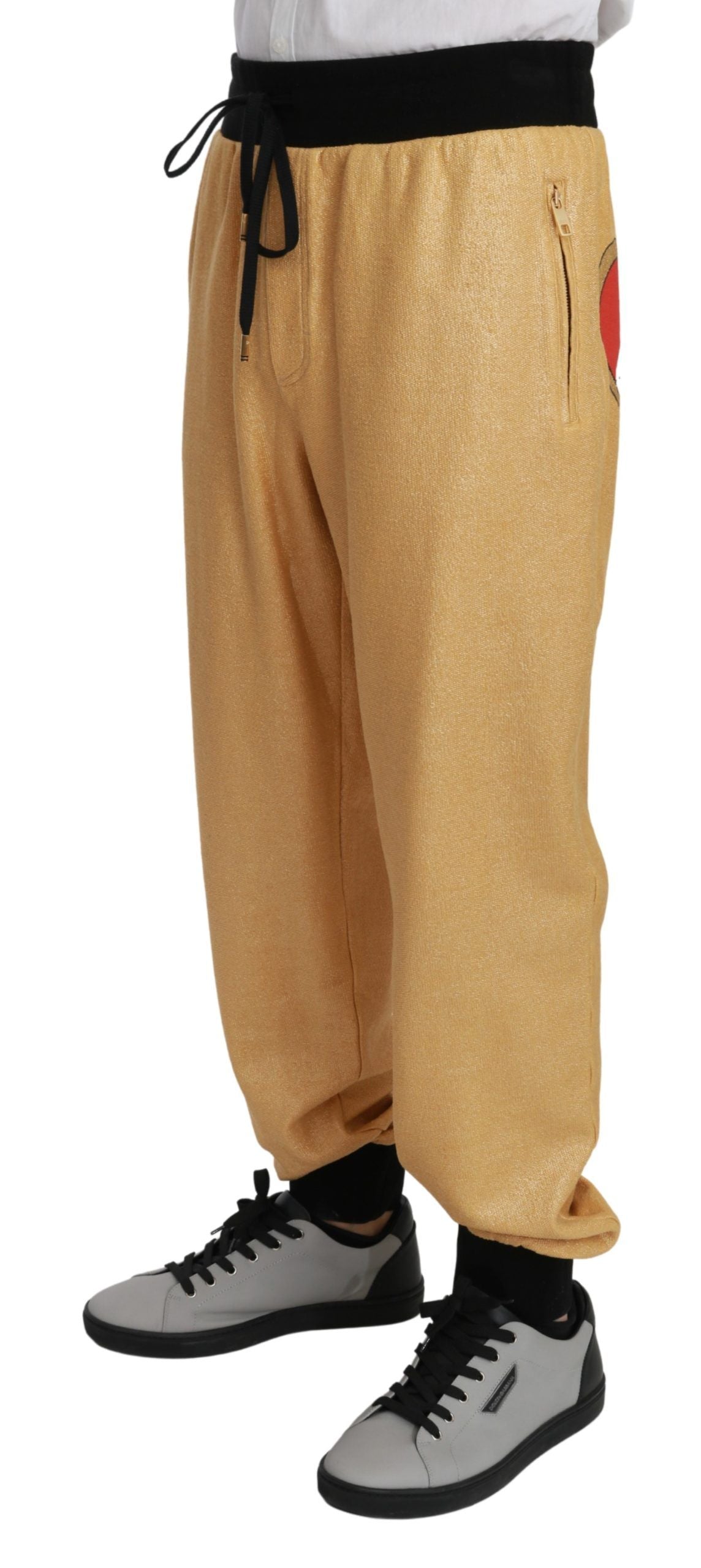  - Elegant Gold Motif Sweatpants