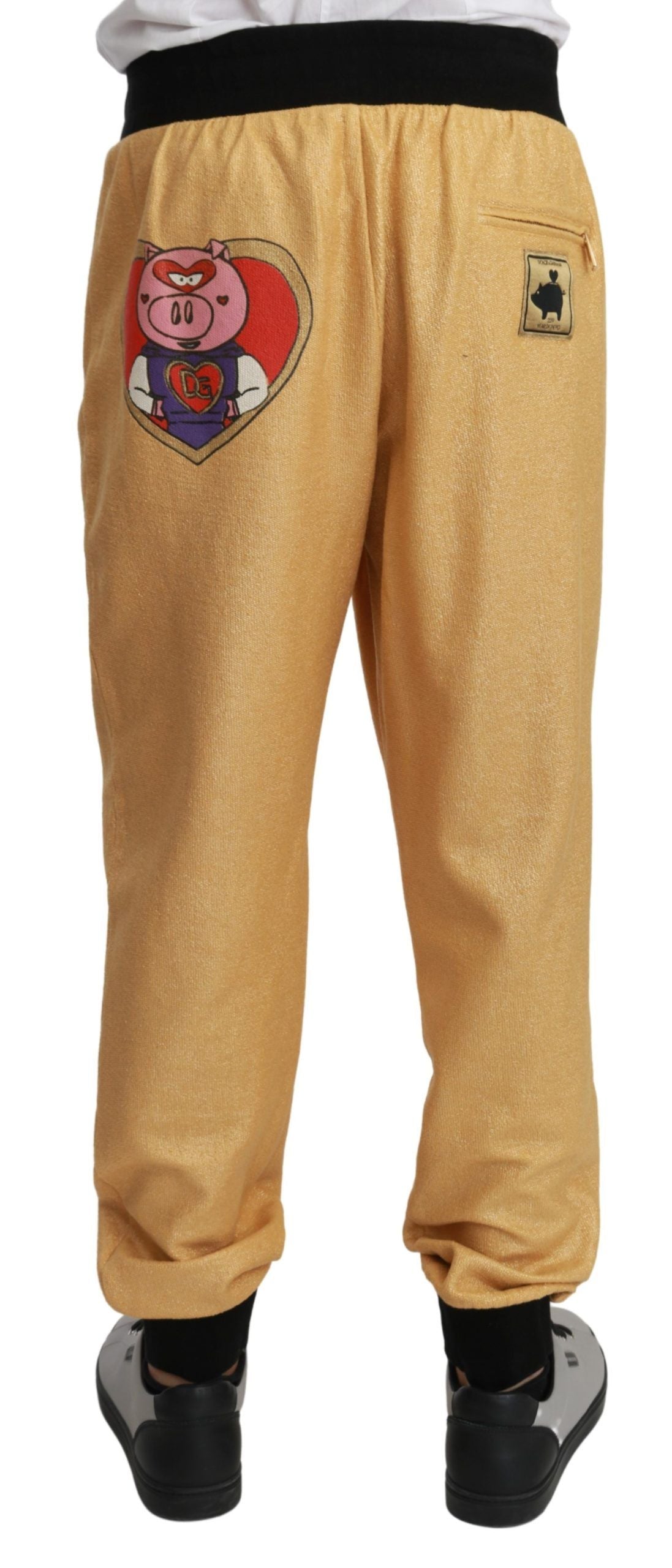  - Elegant Gold Motif Sweatpants