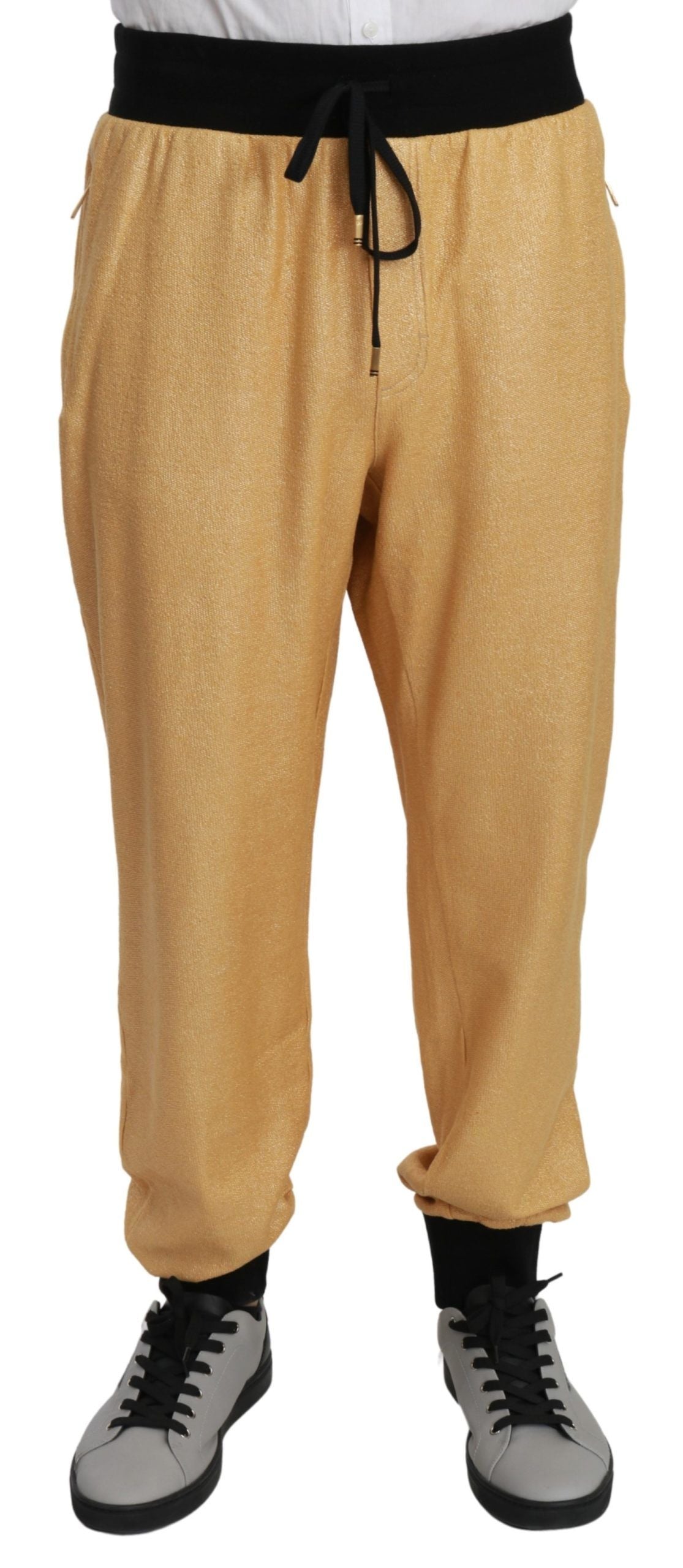  - Elegant Gold Motif Sweatpants