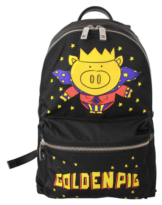  - Golden Pig Motif Luxe Backpack