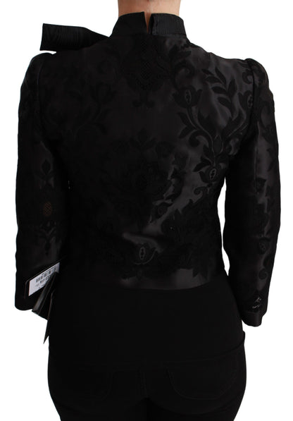  - Exquisite Floral Jacquard Corset Blazer